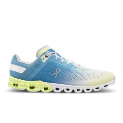 On CloudFlow - sport shoes for men - Dust light blue white Seedling light yellow 