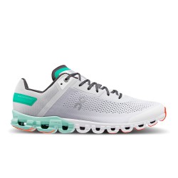 On CloudFlow - sport shoes for men - glacier gray white creek green black