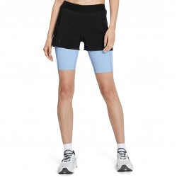 On Cloud - running short pants for women Active Shorts - Black Stratosphere blue