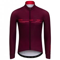 Hiru - cycling shirt long sleeved shirt for men Advanced Thermal LS Jersey - Garnet dark red