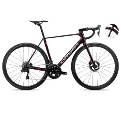 Orbea Orca M10iLTD PWR - bicicleta sosea carbon - rosu Wine Red - Titanium (Gloss)