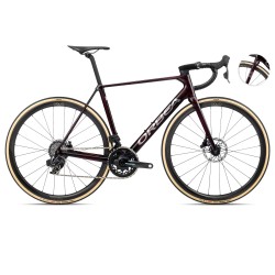 Orbea Orca M21eLTD PWR - bicicleta sosea carbon - rosu Wine Red - Titanium (Gloss)