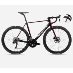 Orbea Orca M30iLTD PWR - bicicleta sosea carbon - rosu Wine Red - Titanium (Gloss)