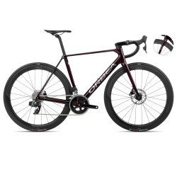 Orbea Orca M31eLTD PWR - bicicleta sosea carbon - rosu Wine Red - Titanium (Gloss)