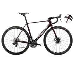 Orbea Orca M11eLTD PWR - bicicleta sosea carbon - rosu Wine Red - Titanium (Gloss)