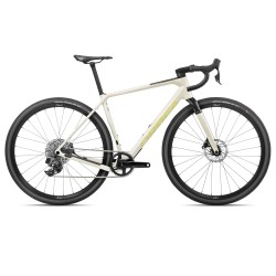 Orbea Terra M31eTEAM 1X - bicicleta gravel - alb Ivory White-Spicy Lime (Gloss)