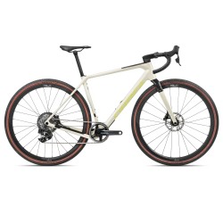 Orbea Terra M21eTEAM 1X - bicicleta gravel - alb Ivory White-Spicy Lime (Gloss)