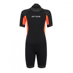 Orca - neoprene wetsuit for kids short leg OpenWater Vitalis Squad junior Shorty wetsuit - black orange