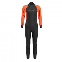 Orca - neoprene wetsuit for kids high visibility OpenWater Vitalis Hi Vis Squad junior wetsuit - black orange