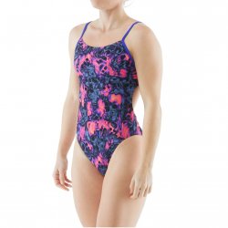 TYR - Womens 1 piece swimsuit Cutoutfit Spiritfire - purple pink multicolored