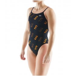 TYR - Womens 1 piece swimsuit Cascading Diamondfit - black gold