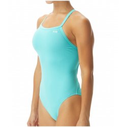 TYR - Womens one piece swimsuit Diamondfit Female Training - solid seafoam light green