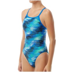 TYR - Womens one piece swimsuit - Surge Diamondfit - multicolored blue green