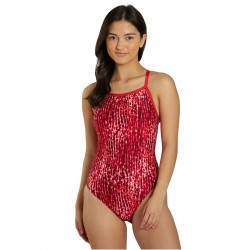 TYR - Womens one piece swimsuit - Atolla Diamondfit - multicolored red