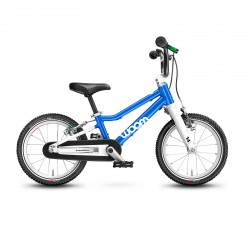 Woom - bicicleta copii 14" Woom 2, varsta recomandata 3-4,5 ani (95-110cm) - 5kg - albastru intens sky alb