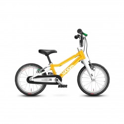 Woom - bicicleta copii 14" Woom 2, varsta recomandata 3-4,5 ani (95-110cm) - 5kg - galben intens alb