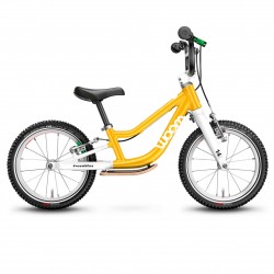 Woom - kids bike 14" Woom 1 Plus , recommended for 3-4.5 years old (95-110cm) - 4.2kg - intense sunny yellow white