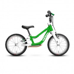 Woom - kids bike 14" Woom 1 Plus , recommended for 3-4.5 years old (95-110cm) - 4.2kg - intense green white