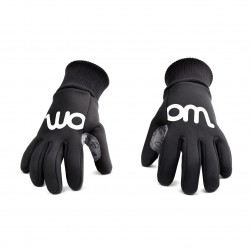 Woom - kids bike gloves for winter or cold weather warm tens bike gloves - black gray