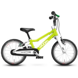 Woom - bicicleta copii 14" Woom 2, varsta recomandata 3-4,5 ani (95-110cm) - 5kg - galben fluo lizard lime