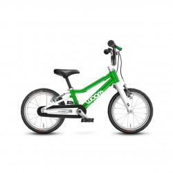 Woom - kids bike 14" Woom 2, recommended for 3-4,5 years old (95-110cm) - 5kg - intense green white