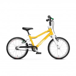 Woom - bicicleta copii 16" Woom 3 AUTOMAGIC, varsta recomandata 4-6 ani (105-120cm) - 6 kg - galben intens alb