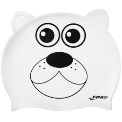 Finis Animal-Shaped Silicone Cap Kids Polar Bear White