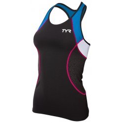 TYR Female Competitor Tank black-blue-pink